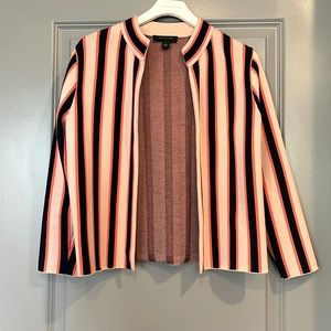 Stripped 3/4 length blazer